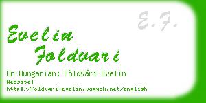evelin foldvari business card